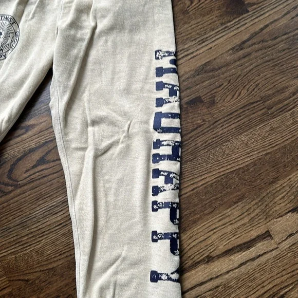 Madhappy Beige Sweatpants with Navy Print - Picture 3 of 8